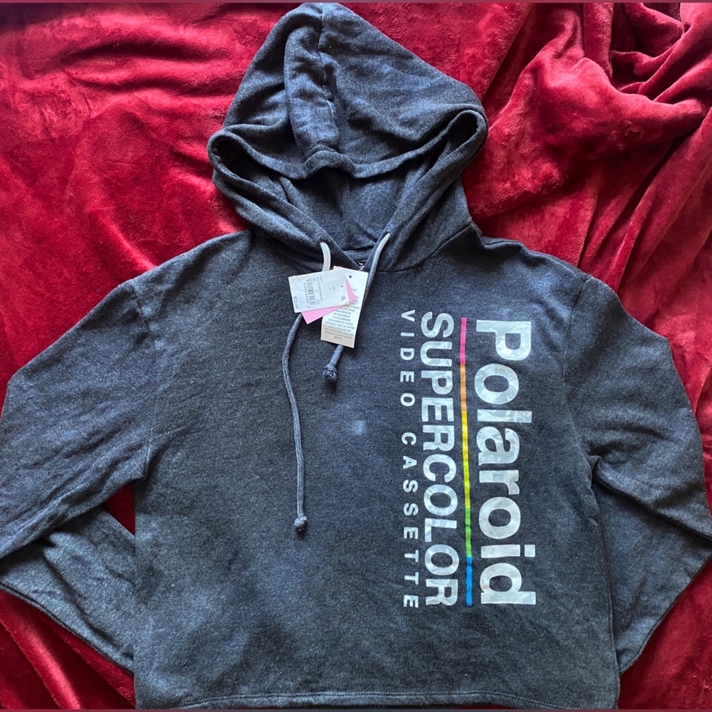 Polaroid Tie-Dye Cropped Hoodie (NWT) Size Small